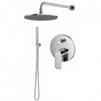 Shower set Vema Timea, concealed, 2 wyjścia wody, overhead shower 20cm, chrome