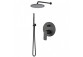 Shower set Vema Slate, concealed, 2 wyjścia wody, overhead shower 20cm, chrome