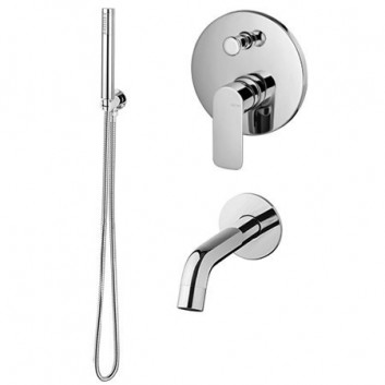 Shower set Vema Timea, concealed, 2 wyjścia wody, with spout 17cm, chrome