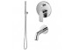 Shower set Vema Timea, concealed, 2 wyjścia wody, with spout 17cm, chrome