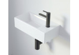 Wall-hung washbasin Riho Livit Tiny Wash, prawa, 41x20,5cm, bez przelewu, battery hole, biała