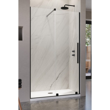 Door sliding walk-in Radaway Furo Gold, left, with wall, 160x200cm, glass transparent, profil gold