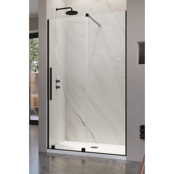 Door sliding walk-in Radaway Furo Gold, left, with wall, 160x200cm, glass transparent, profil gold