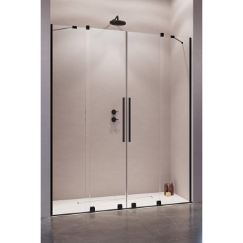 Door sliding for recess installation Radaway Furo Gold DWJ, right, with wall, 160x200cm, glass transparent, profil gold