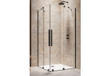 Door shower right Radaway Furo Black KDD 100, sliding, 1000x2000mm, glass transparent, profil black