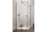Front cabins Radaway Furo Black KDJ 90, left version, with wall, 90x200cm, door sliding, glass transparent, profil black