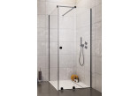 Front cabins Radaway Furo Black KDJ 90, left version, with wall, 90x200cm, door sliding, glass transparent, profil black