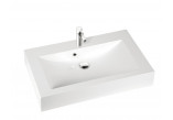 Countertop washbasin Marmorin Aron, 61x44cm, without overflow, white shine
