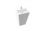 Countertop washbasin Marmorin Tara, 56,5x37,5cm, without overflow, white shine