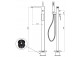 Freestanding bath mixer Vedo Sette Nero, 2 wyjścia wody, height 850mm, Shower set, black mat