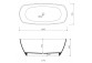 Bathtub freestanding Marmorin Edward, 165x75cm, without overflow, white shine