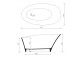 Bathtub freestanding Marmorin Isar II, 160x70cm, without overflow, white shine