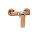 Mixer shower Valvex Aurora Rose Gold, wall mounted, single lever, rose gold