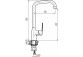 Kitchen faucet Valvex Aurora, standing, height 365mm, perlator Mikado, dźwignia z boku, chrome