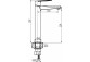 Washbasin faucet Valvex Quasar, standing, height 183mm, korek automatyczny, chrome