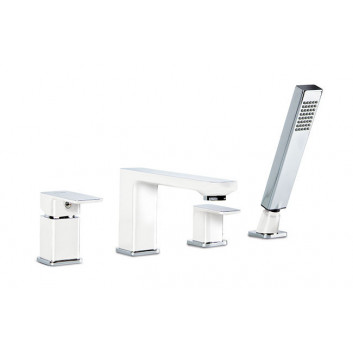 5-hole bath mixer Valvex Vegane, standing, height 280mm, spout 190mm, Shower set, chrome