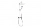 Shower set with mixer Valvex Loft, wall mounted, square overhead shower 250mm, handshower 3-functional, chrome