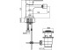 Bidet mixer Valvex Loft, standing, height 99mm, korek automatyczny, chrome