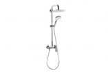 Shower set with mixer Valvex Tube, wall mounted, round overhead shower 250mm, handshower 3-functional, chrome