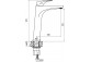Washbasin faucet Valvex Sigma, standing, height 137mm, spout 117mm, korek click-clack, chrome