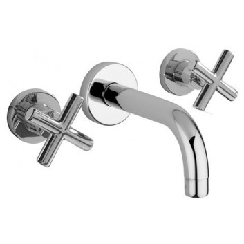 3-hole washbasin faucet Giulini Giovanni G3, wall mounted, spout 20cm, chrome