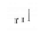 3-hole bath mixer Gessi Anello, do stosowania z napełnieniem przez overflow, standing, 2 wyjścia wody, Shower set, chrome