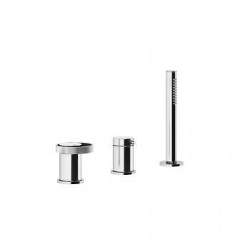 4-hole bath mixer Gessi Anello, standing, 2 wyjścia wody, Shower set, chrome