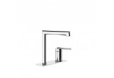 Washbasin faucet Gessi Ingranaggio, standing, z dźwignią z boku, height 162mm, spout 144mm, without pop, chrome