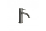 Washbasin faucet Gessi Flessa, standing, height 159mm, without pop, brushed steel