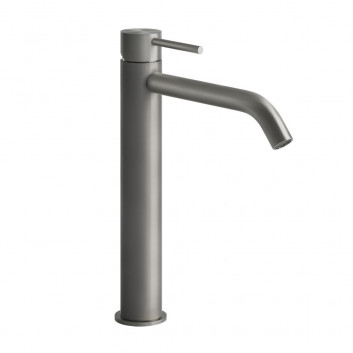 Washbasin faucet Gessi Flessa, standing, height 305mm, długa spout, korek automatyczny, brushed steel