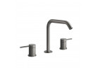 3-hole washbasin faucet Gessi Flessa, standing, height 205mm, without pop, brushed steel