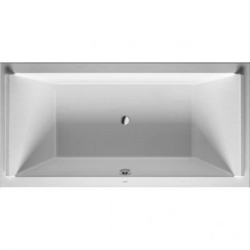 Bathtub Duravit Vero rectangular 180x80 cm with skew backs