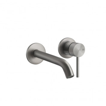 Washbasin faucet Gessi Trame, concealed, short spout, brushed steel