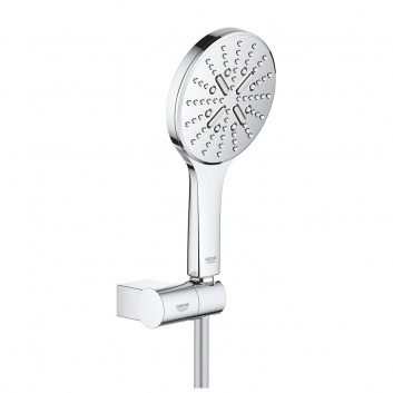 Shower set Grohe Rainshower Smartactive 130, handshower 3-functional with hose i regulated uchwytem, chrome