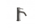 Washbasin faucet Gessi Intreccio, standing, height 159mm, without pop, brushed steel