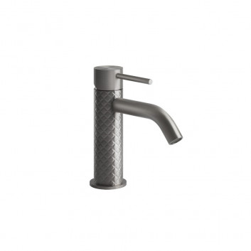 Washbasin faucet Gessi Intreccio, standing, height 159mm, korek automatyczny, brushed steel