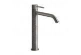 Washbasin faucet Gessi Intreccio, standing, height 305mm, długa spout, without pop, brushed steel
