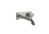 Washbasin faucet Gessi Intreccio, concealed, short spout, brushed steel