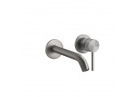 Washbasin faucet Gessi Intreccio, concealed, short spout, brushed steel