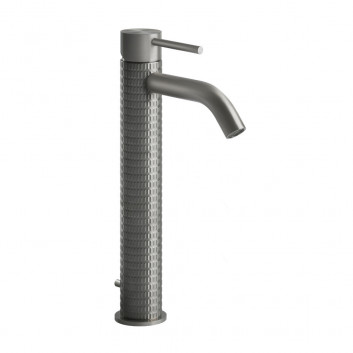 Washbasin faucet Gessi Meccanica, standing, height 159mm, korek automatyczny, brushed steel