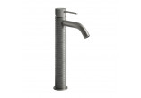 Washbasin faucet Gessi Meccanica, standing, height 305mm, short spout, without pop, brushed steel