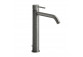 Washbasin faucet Gessi Meccanica, standing, height 305mm, short spout, korek automatyczny, brushed steel