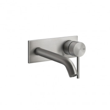 Washbasin faucet Gessi Intreccio, concealed, short spout, brushed steel