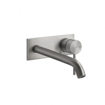 Washbasin faucet Gessi Meccanica, concealed, short spout, brushed steel