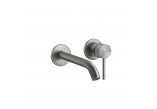 Washbasin faucet Gessi Meccanica, concealed, 2-hole short spout, brushed steel