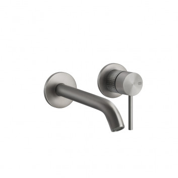 Washbasin faucet Gessi Meccanica, concealed, short spout, brushed steel