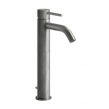 Washbasin faucet Gessi Cesello, standing, height 159mm, korek automatyczny, brushed steel