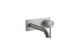 Washbasin faucet Gessi Meccanica, concealed, short spout, brushed steel