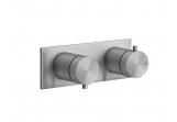 Thermostatic mixer shower Gessi Shower316, concealed, 2 wyjścia wody, brushed steel