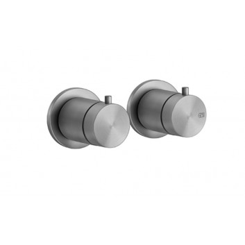 Thermostatic mixer shower Gessi Shower316, concealed, 2-hole, 1 wyjście wody, brushed steel